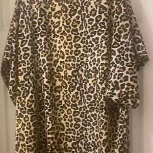 Plus Size cheetah kimono
